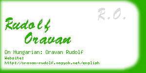 rudolf oravan business card